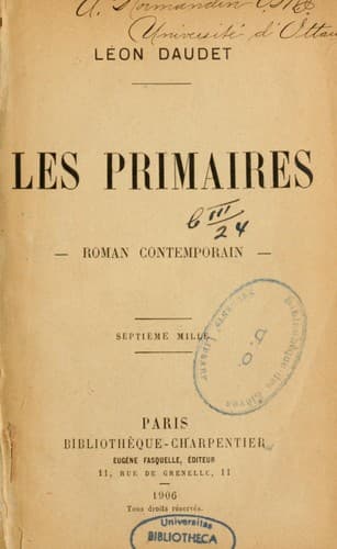 Tapa de Les primaires