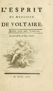 Tapa de L' esprit de Monsieur de Voltaire