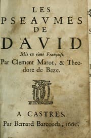 Tapa de Les pseaumes de David mis en rime françoise