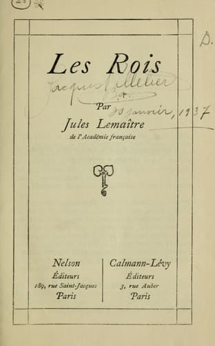 Tapa de Les rois