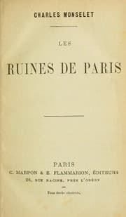 Tapa de Les ruines de Paris