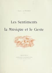 Tapa de Les sentiments, la musique et le geste