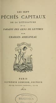 Tapa de Les septs péchés capitaux de la littérature et le paradis des gens de lettres