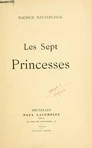 Tapa de Les sept princesses