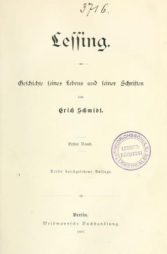 Tapa de Lessing