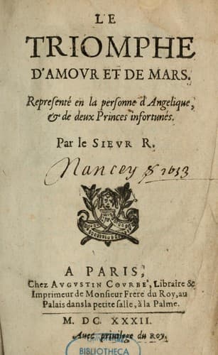 Tapa de Le Triomphe d'Amour et de Mars