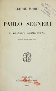 Tapa de Lettere inedite al granduca Cosimo terzo