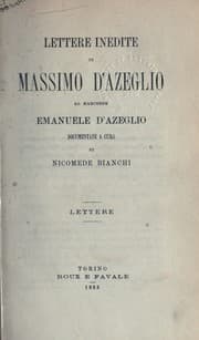 Tapa de Lettere inedite al marchese Emanuele d'Azeglio