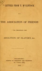 Tapa de Letter from T. M'Clintock to the Association of Friends for promoting the abolition of slavery