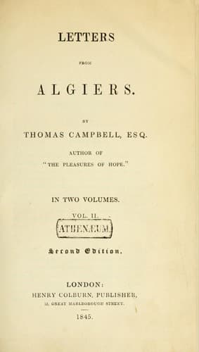 Tapa de Letters from Algiers
