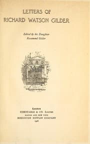Tapa de Letters of Richard Watson Gilder
