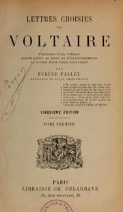 Tapa de Lettres choisies de Voltaire