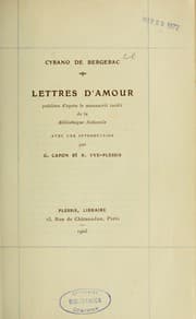 Tapa de Lettres d'amour