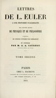 Tapa de Lettres de L. Euler a une princesse d'Allemagne