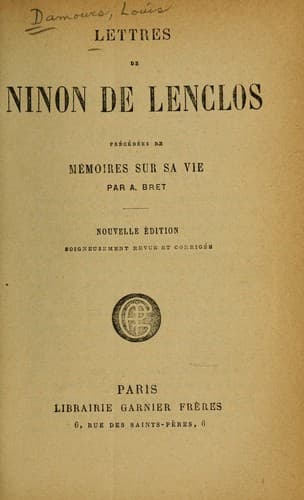 Tapa de Lettres de Ninon de Lenclos