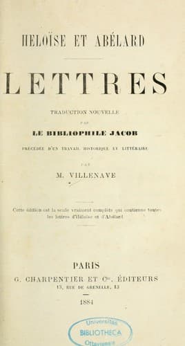 Tapa de Lettres d'Héloïse et d'Abélard