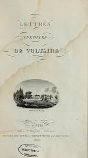 Tapa de Lettres inédites de Voltaire