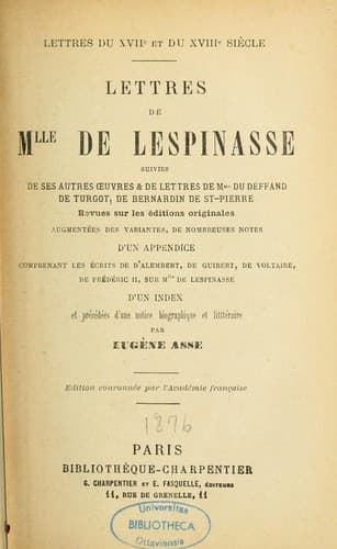 Tapa de Lettres