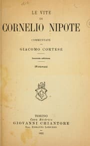 Tapa de Le vite, di Cornelio Nipote