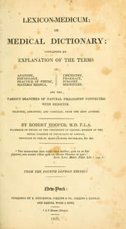 Tapa de Lexicon-medicum; or, Medical dictionary