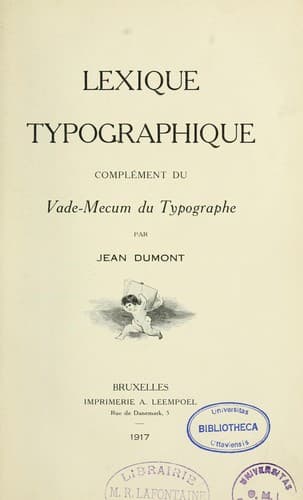 Tapa de Lexique typographique
