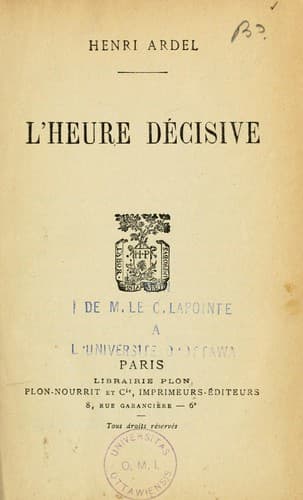Tapa de L'heure décisive