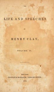 Tapa de The life and speeches of Henry Clay