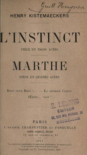 Tapa de L'instinct