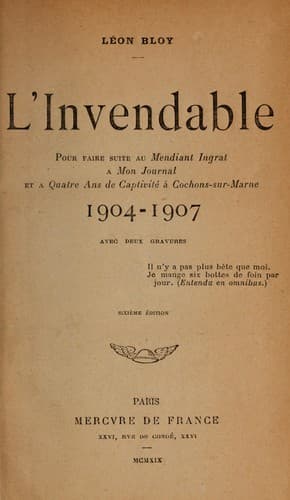 Tapa de L'Invendable ... 1904-1970