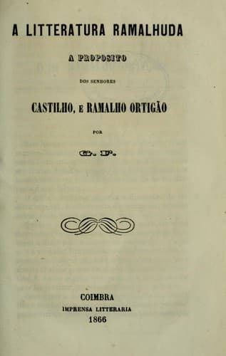 Tapa de A litteratura ramalhuda