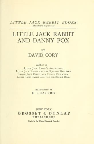 Tapa de Little Jack Rabbit and Danny Fox