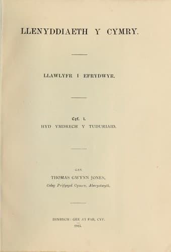 Tapa de Llenyddiaeth y Cymry