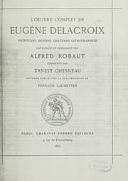 Tapa de L'oeuvre complet de Eugène Delacroix