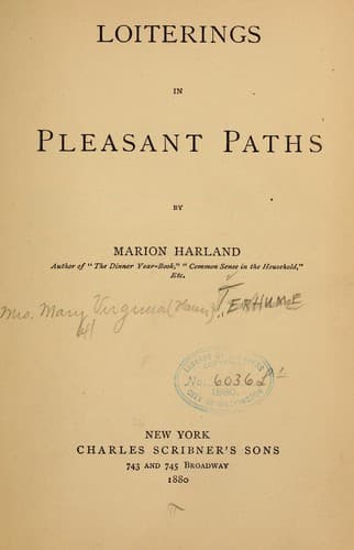 Tapa de Loiterings in pleasant paths
