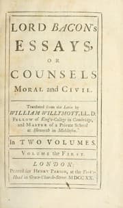 Tapa de Lord Bacon's Essays, or counsels moral and civil
