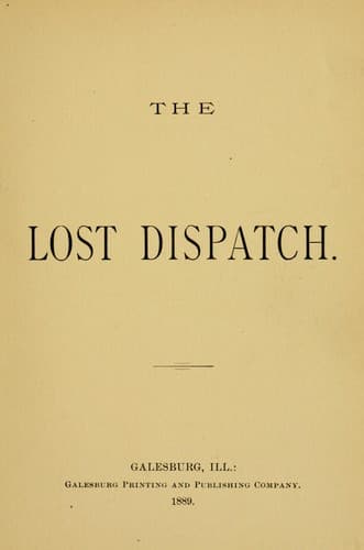 Tapa de The lost dispatch