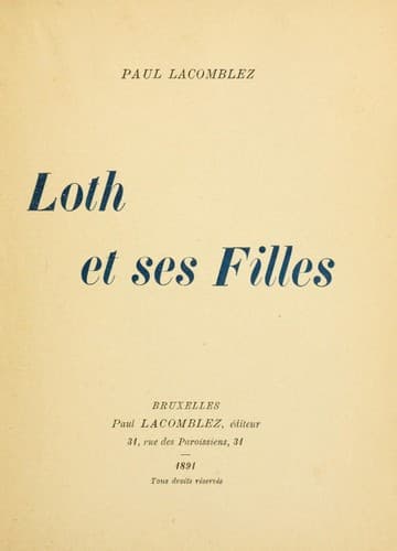 Tapa de Loth et ses filles