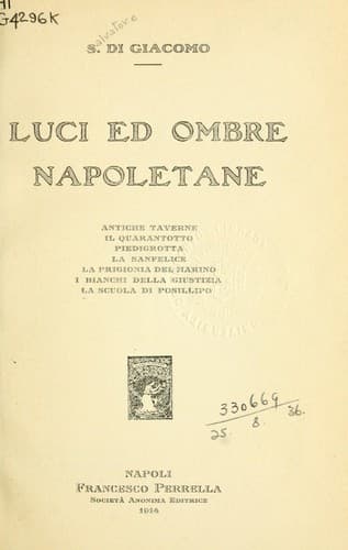 Tapa de Luci ed ombre napoletane