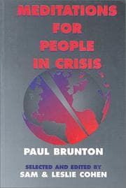 Tapa de Meditations for people in crisis