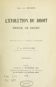 Tapa de L'évolution du droit