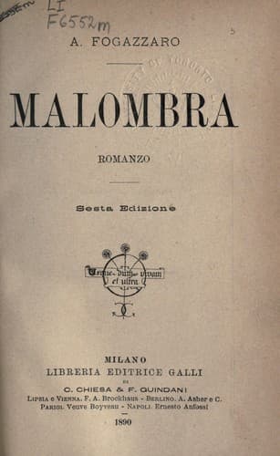 Tapa de Malombra