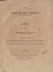 Tapa de The man of the world, a comedy
