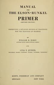 Tapa de Manual for the Elson-Runkel primer