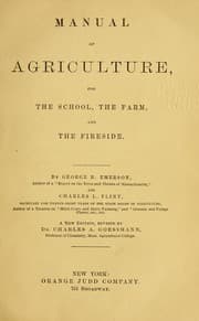 Tapa de Manual of agriculture