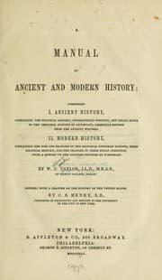 Tapa de A manual of ancient and modern history...