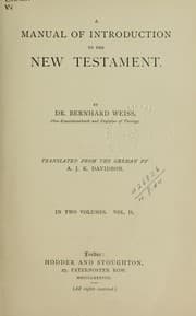 Tapa de A manual of introduction to the New Testament