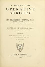 Tapa de A manual of operative surgery
