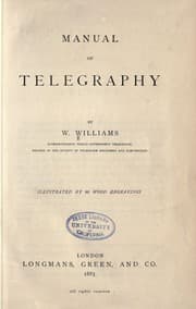 Tapa de Manual of telegraphy