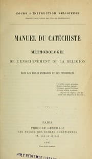 Tapa de Manuel du catéchiste