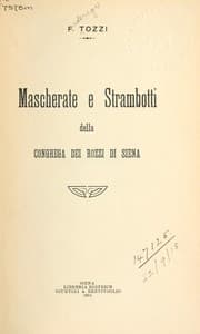 Tapa de Mascherate e strambotti della Congrega dei Rozzi di Siena